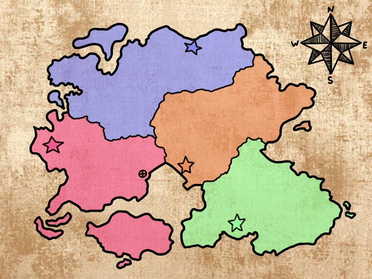 Personal art - Hand Drawn Fantasy Map